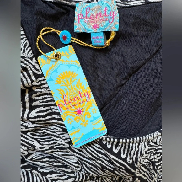 NWT Anthropologie Plenty by Tracy Reece Ruched knit dress fit and flare, black - Picture 14 of 14